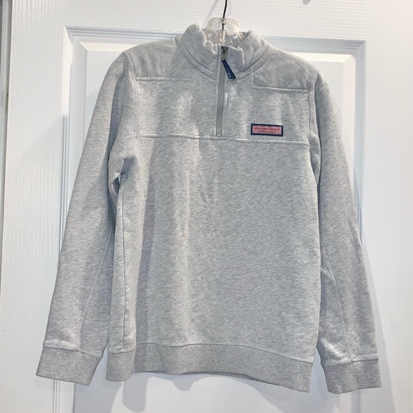 VINEYARD VINES BOYS size 16 gray shep 1/2 zip pullover sweatshirt - MINT!! - Picture 9 of 12